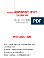 Hemoglobinopathies Et Grossesse D.E.S 2021