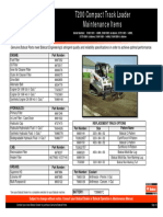 t200 Maintenance Chart