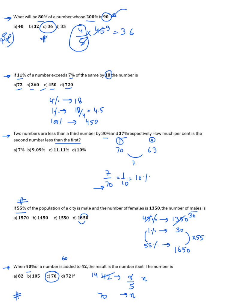 Percentage 1 Pdf Percentage
