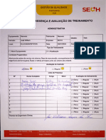 Lista de presença treinamento Neovero ELA