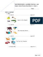 Grade 1- 1st Mid-term Revision Phonics