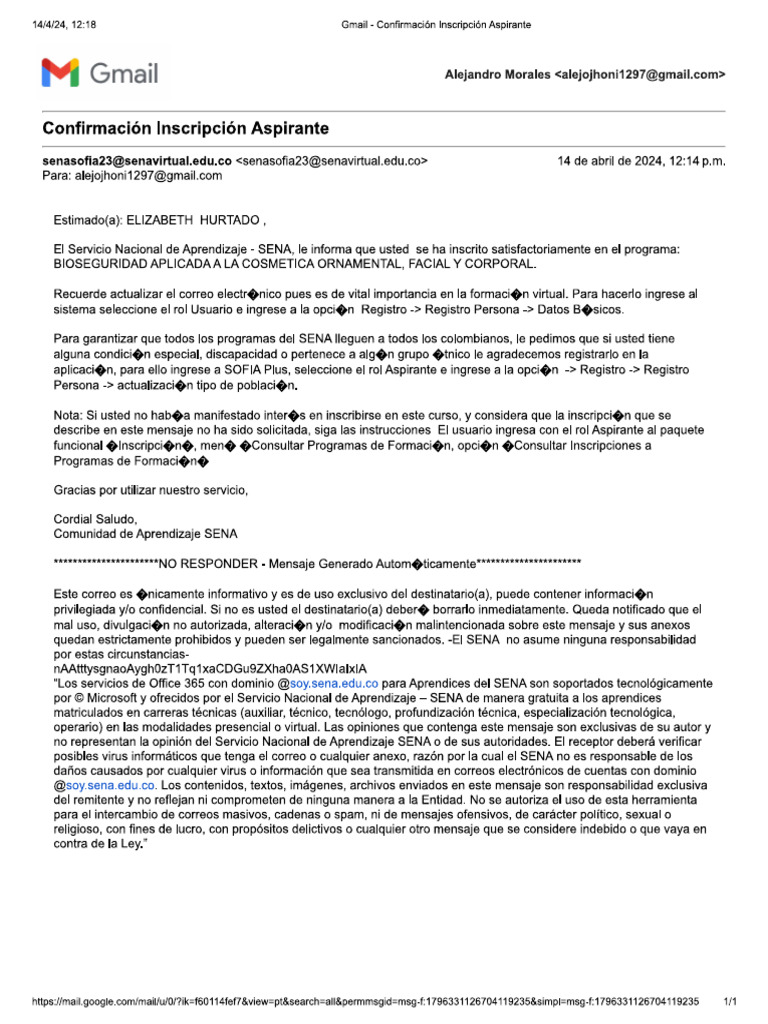Inscripcion Sena | PDF
