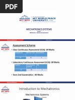 Unit I Introduction To Mechatronics R&a 2023