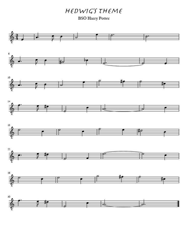Hedwig's Theme from Harry Potter | PDF