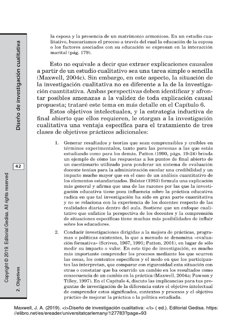 Maxwell, J. A. (2019) - Diseño de Investigación Cualitativa (Ed ...