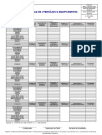 RPCLU 001 Controle de Utensílios Área Fria (Desossa, Quarteio, Miudos e BL) REV 6