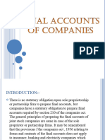 Final Accounts of Companies