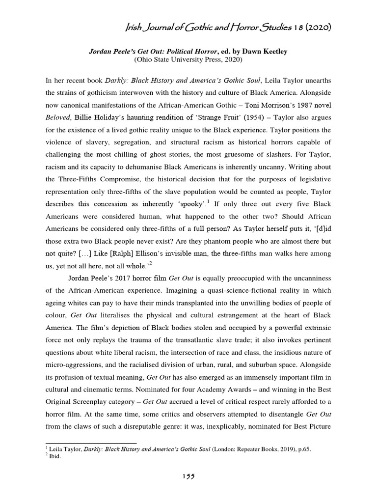 Analyzing Get Out: Political Horror | PDF | Horror Fiction | Gothic Fiction