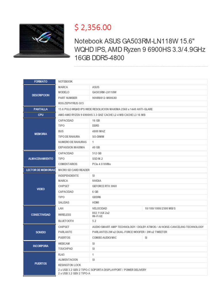 Asus X50R - PC Portable 15,4" - Pour Pièces - 2Go RAM - Intel Pentium