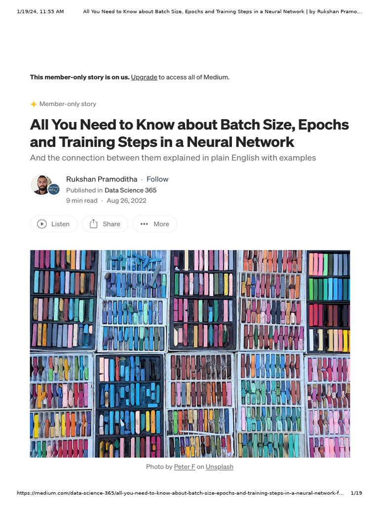 All You Need To Know About Batch Size, Epochs and Training Steps in A ...