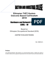 Curriculum Hardware & Network Servicing Level IV 2011 E.C
