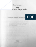 Ben Lerner - El Odio A La Poesía (2016)