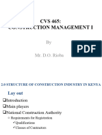 Lect - 2 - Structure of Contruction Industry in Kenya