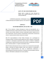 Lei 1.977 Dispoe Sobre A Criacao Do Fundo Municipal de Cultura Cria o Sistema Municipal de Cultura