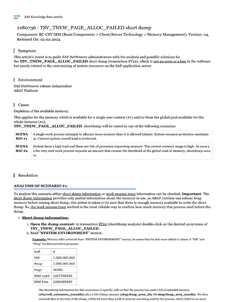TSV Tnew Page Alloc Failed PDF