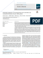 Evaluation of Anisotropic Properties of 3D Printed Test Specimens According to ASTM-D638 (AG)