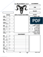 The Blackest Hack - Character Sheet