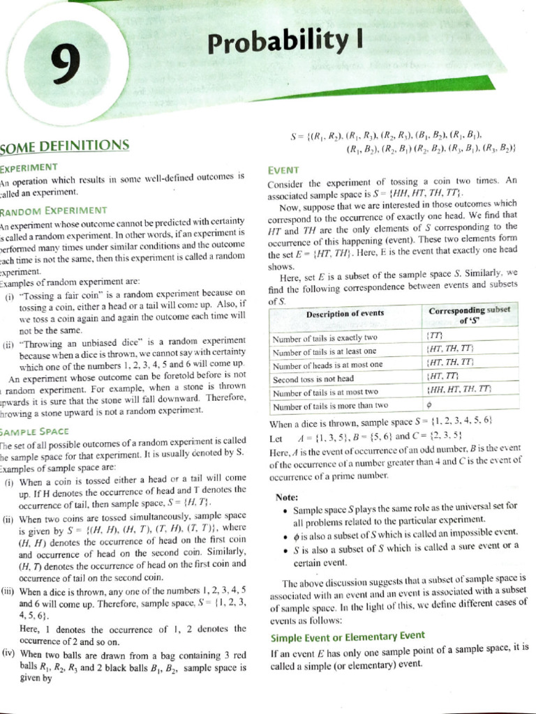 9.probability I | PDF