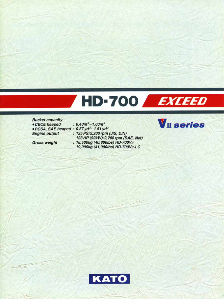 HD700VII Catalog | PDF