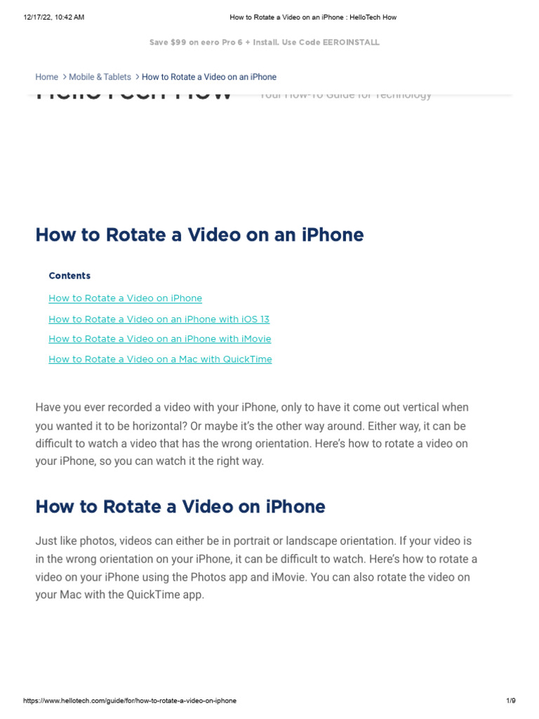 Rotate Videos on iPhone: A How-To Guide | PDF | I Phone | Ios