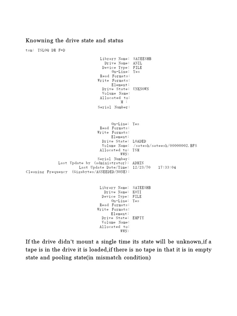 Drive State and Status Overview | PDF