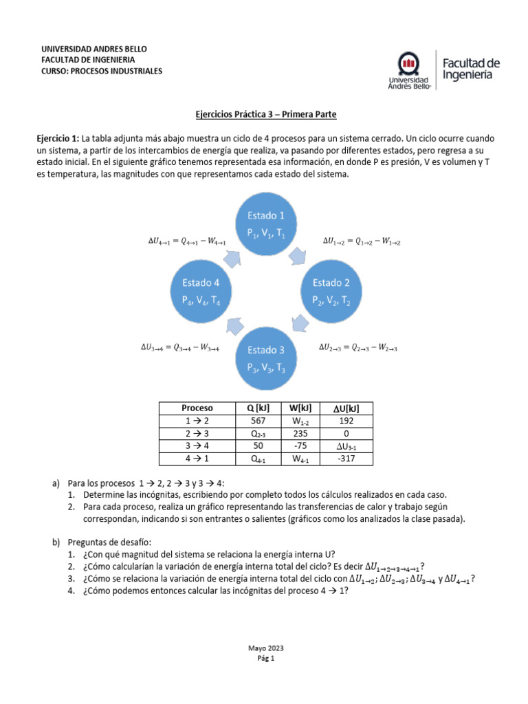 Ejercicios Práctica 3A Solemne2 | PDF | Calor | Termodinámica