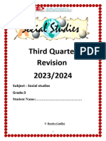 Third Quarter Revision 2023/2024: Subject: Social Studies Grade:3