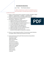 Actividad de diagnóstico 5° año