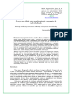 O Corpo e A Cidade - Entre A Uniformização e Expressão Da