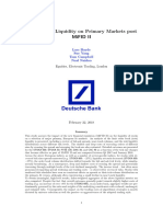 Order Book Liquidity On Primary Markets Post Mifid Ii: Equities, Electronic Trading, London