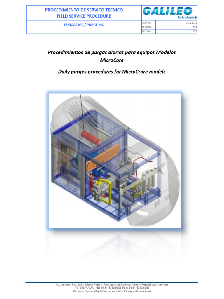 Procedimiento de Purgas para MicroCore | PDF | Gases | Atmósfera