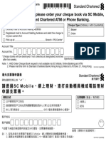HK Personal Check Book Request Form HKD