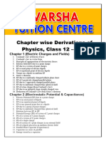 Chapter Wise Derivations of Physics, Class 12dggfybv - CgkBSE