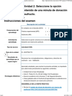 Examen (APEB2-15 - ) Actividad 2 Seleccione La Opción Correcta en El Contenido de Una Minuta de Donación Con Reserva de Usufructo.