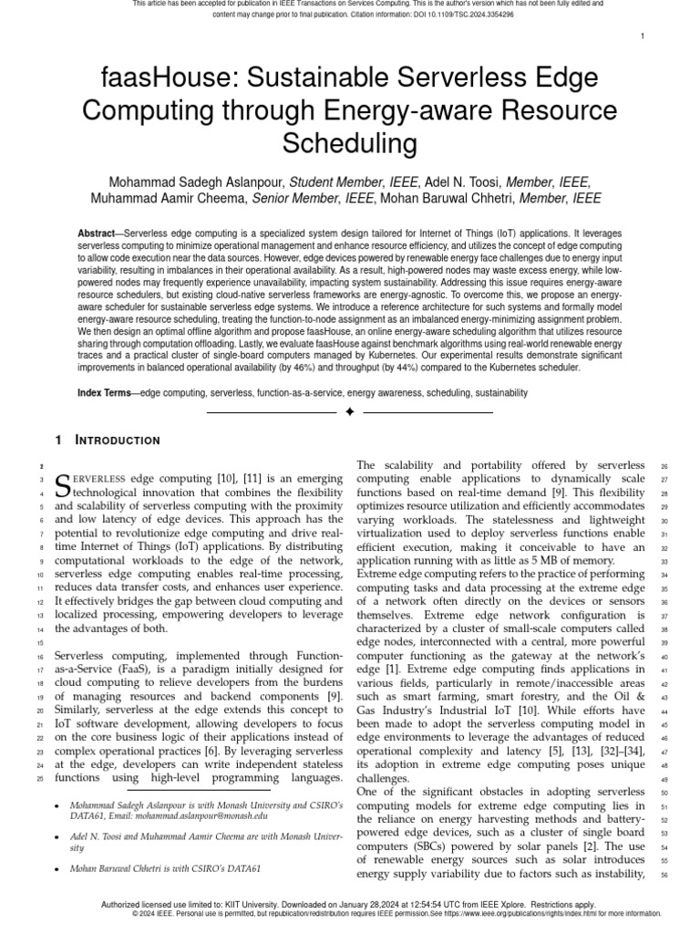 Energy-Aware Scheduling for Edge Computing | PDF | Scalability ...