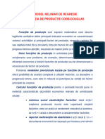 Model Neliniar de Regresie. Funcția de Producție Cobb Douglas