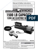 Badland Winche Electrico 750kg 110 Vac 61672 Manual Inglés