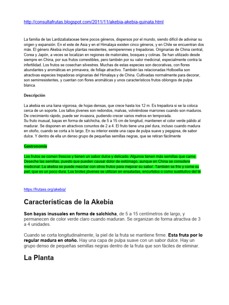 Propiedades y cuidados de Akebia quinata | PDF | Semilla | Hoja