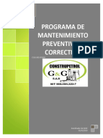 Cgg-Sgi-Pg009 Programa de Mantenimiento Preventivo y Correctivo