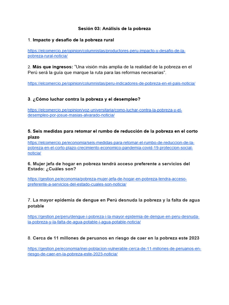 Análisis de La Pobreza | PDF | Ciencias sociales