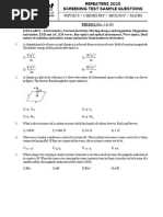 Screening Test Repeaters 2025 Sample Questions