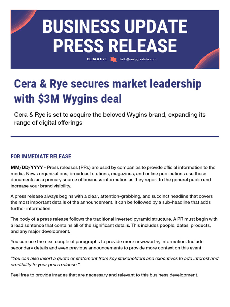 Cera & Rye Acquires Wygins for $3M | PDF | Career & Growth | Business