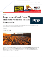 La Producción de Vaca Muerta Sigue Sufriendo La Falta de Transporte