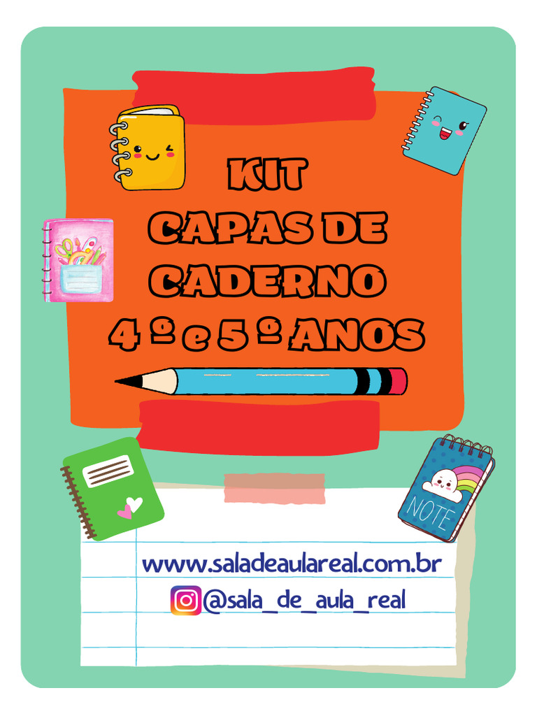 Kit de Capas para Cadernos Escolares | PDF