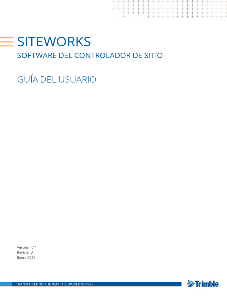 Guía del Usuario Trimble Siteworks 1.11 | PDF | Software | Menú ...