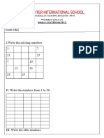 Worksheet LKG MATHS