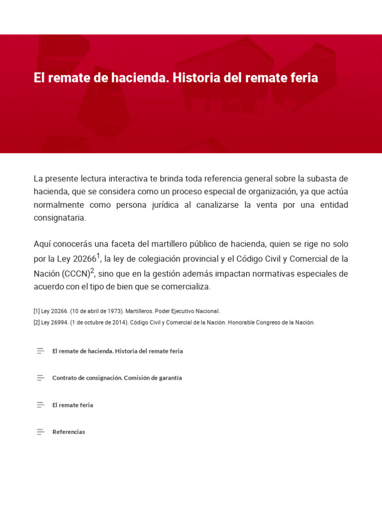 Historia del Remate de Hacienda en Argentina | PDF | Subasta
