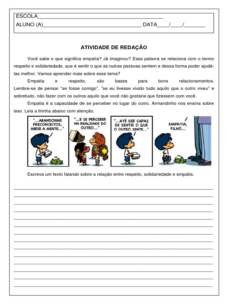 Atividade de redação | PDF