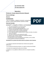 Dispositivo de Trabajo Diciembre 2020 Primer Año Cs - Soc. Matematica