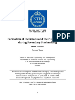 Formation of Inclusions and Their Development During Secondary Steelmaking PDF